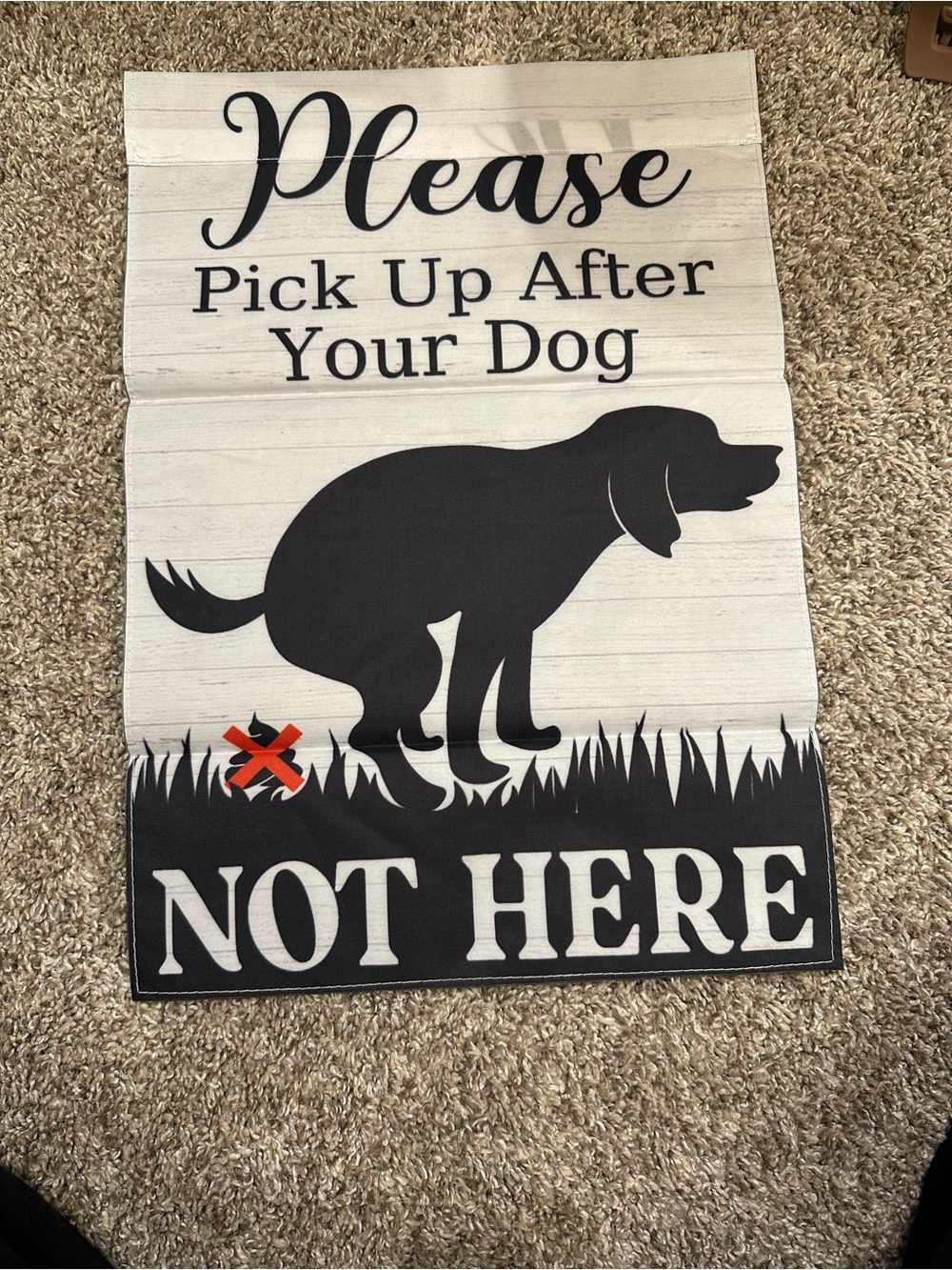 Please Pick Up After Your Dog - Garden Flag